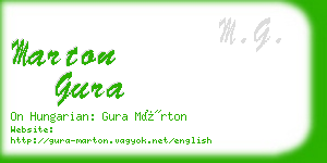 marton gura business card